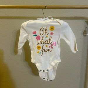 Old Navy 0-3m Onsie "Oh What Fun"